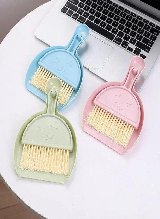 TOP TRICK Plastic Cleaning Broom Brush and Dustpan Set Broom Sweep Cleaning Brush Car Keyboard Cleaning Brush -1pcs Broom Brush and 1 pcs Dustpan Set - Image 3